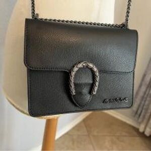 Marina Galanti Black Leather Shoulder Bag